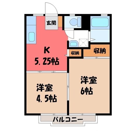 ボヌール Ⅱの物件間取画像